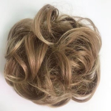High-temperature silk wig, European and American updo, messy hair bands, fluffy bun hairstyle detail image 3