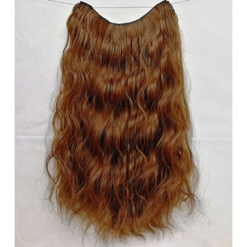 V-shaped wig pieces, women's water ripple one-piece curly hair pieces, seamless and fluffy detail image 1