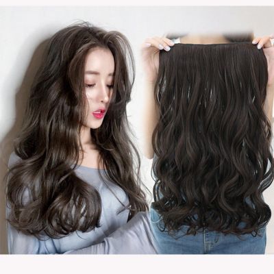 U-shaped wig for women, long curly hair with invisible and seamless hair extensions details Picture