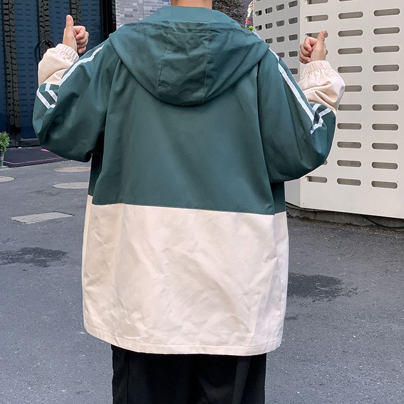 Autumn workwear hooded jacket, Hong Kong-style loose, sporty and casual trendy men's jacket Application Scenario