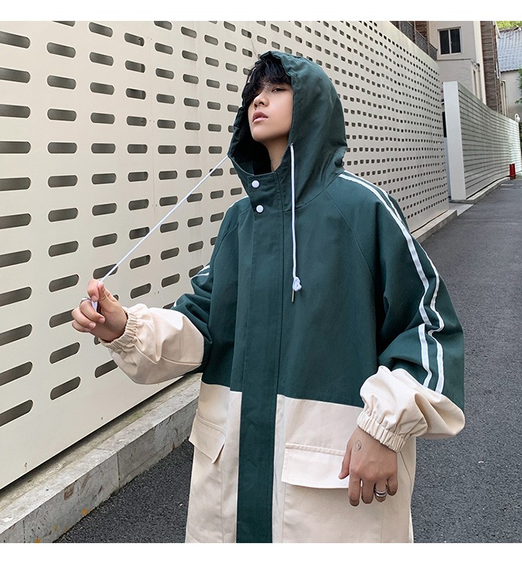 Autumn workwear hooded jacket, Hong Kong-style loose, sporty and casual trendy men's jacket detail image 19