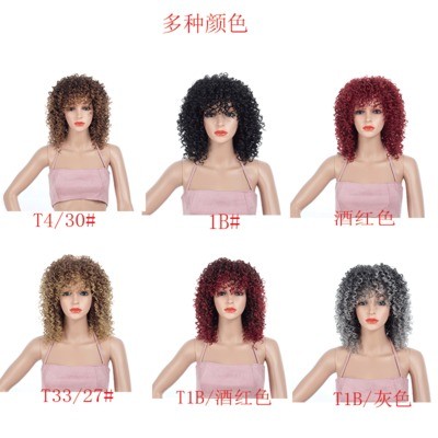 European and American female synthetic fiber wig covers detail image 1
