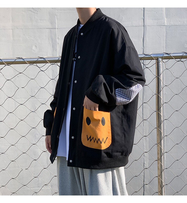 Baseball collar jacket, Hong Kong-style jacket, Japanese style trendy male student jacket, outdoor couple style, suitable for both men and women to wear detail image 19