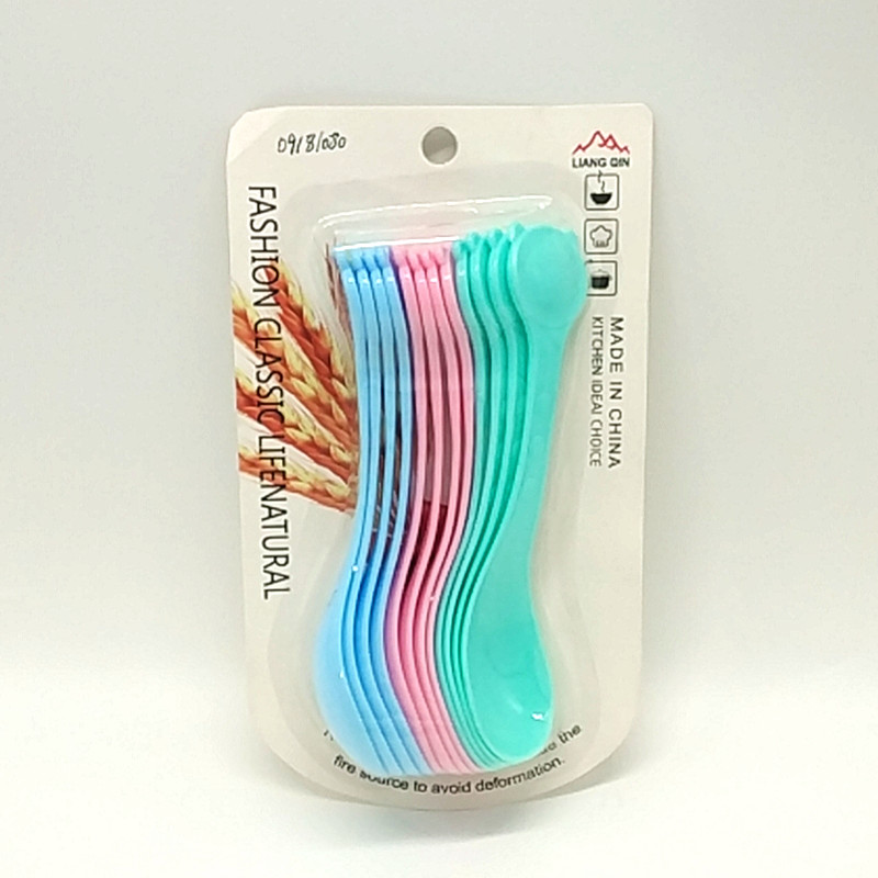 232-C12 Color spoon Plastic spoon tableware soup spoon Small hook spoon spoon spoon rice spoon children's spoon