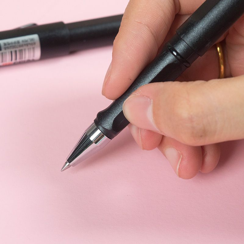Vio A2 neutral black and green student office business instruction signature prescription Finance tipping pen U-shaped cap details Picture