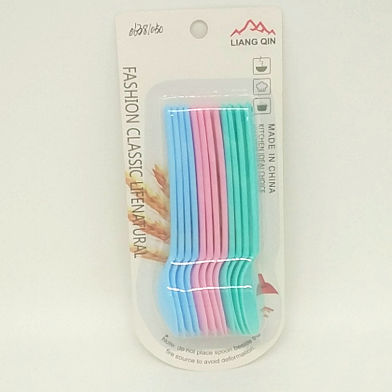 217-C12 Color spoon Plastic spoon tableware soup spoon Small hook spoon spoon spoon rice spoon children's spoon