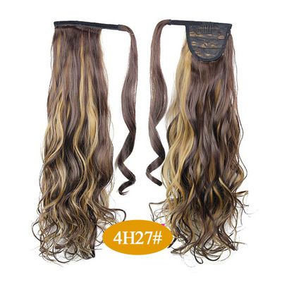 Tie, curly hair, ponytail tie, ponytail wig, hair extension, ladies' tie details Picture