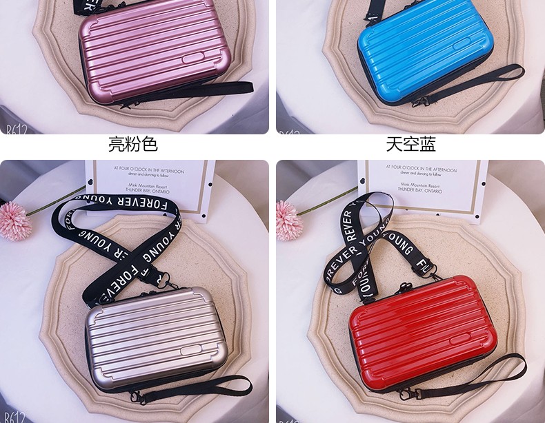 行李箱小包包女斜挎单肩个性手拿迷你密码箱旅行箱式盒子小方包详情图6