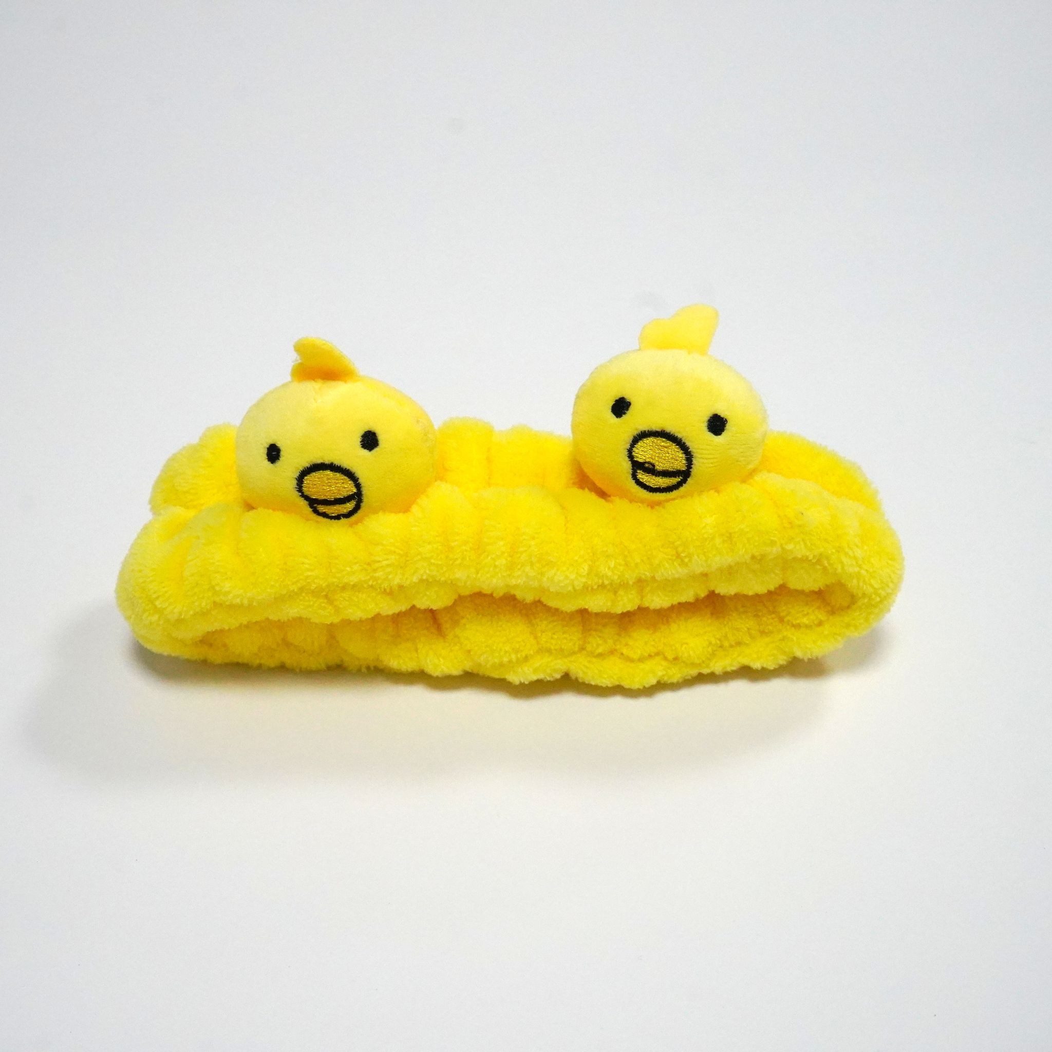 Yuhan Accessories' new Korean-style cartoon ball little yellow duck face wash hair tie, makeup mask and hair tie detail image 3