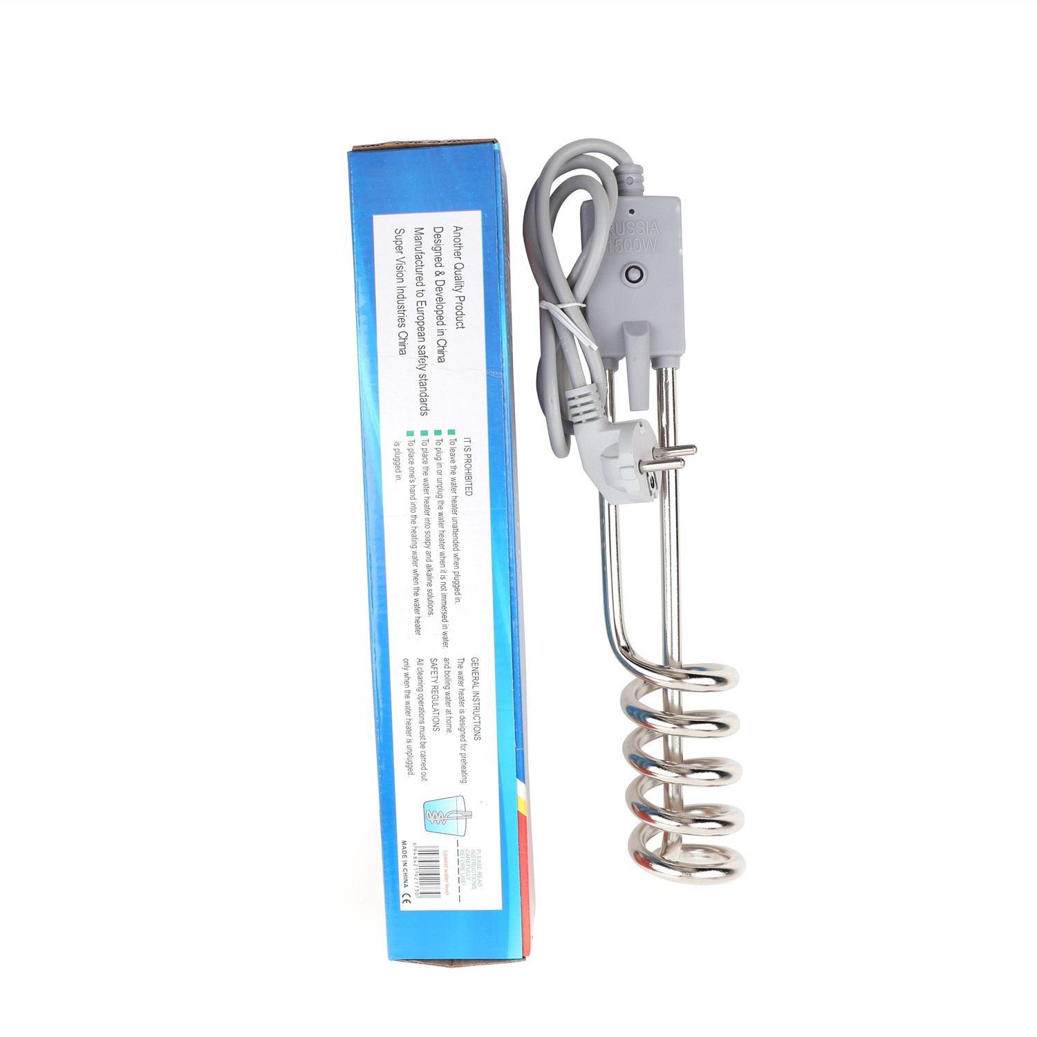 HEJ manufacturer's export of 1500W HJ-136 electric heating tubes for multi-turn gray-handle water heaters with lamps and quick heating details Picture