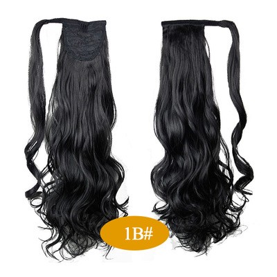 Tie, curly hair, ponytail tie, ponytail wig, hair extension, ladies' tie detail image 3