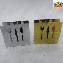 DF99753 Square napkin holder Paper Towel Holder Creative Paper Towel holder Napkin holder Stainless steel Western napkin holder two patterns DF TRADING HOUSE