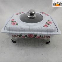 DF99448 Ear combination foot combination cover Decal stainless steel outlet decal dinner stove Stainless steel square dinner stove dinner plate DF TRADING HOUSE