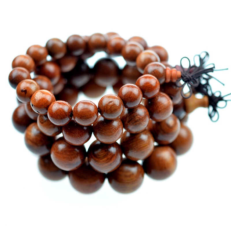缅甸草花梨手串 男女款草花梨木质佛珠念珠手链