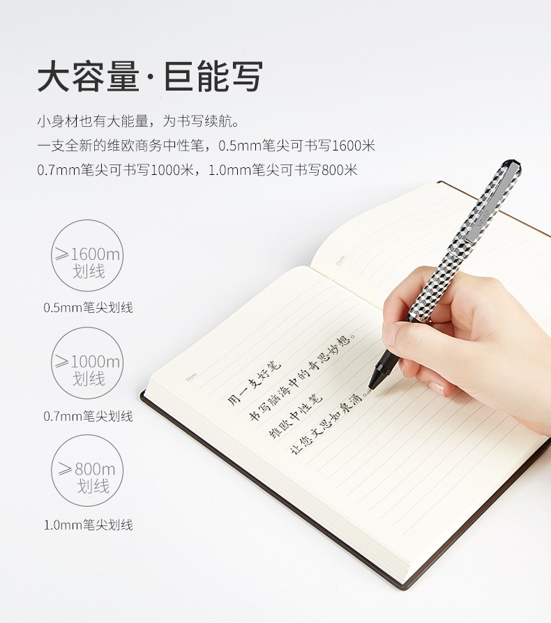 Vio 178 High-capacity business gel pen, High-end signature pen, Ballpoint pen, writing pen, contract pen pic 3