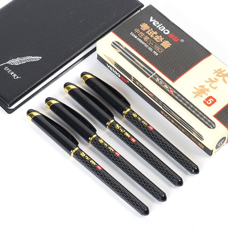 Vio Gel Pen V-160 signature Pen, student exam pen, gel pen top scorer pen 0.5mm, achieving success in the exam details Picture