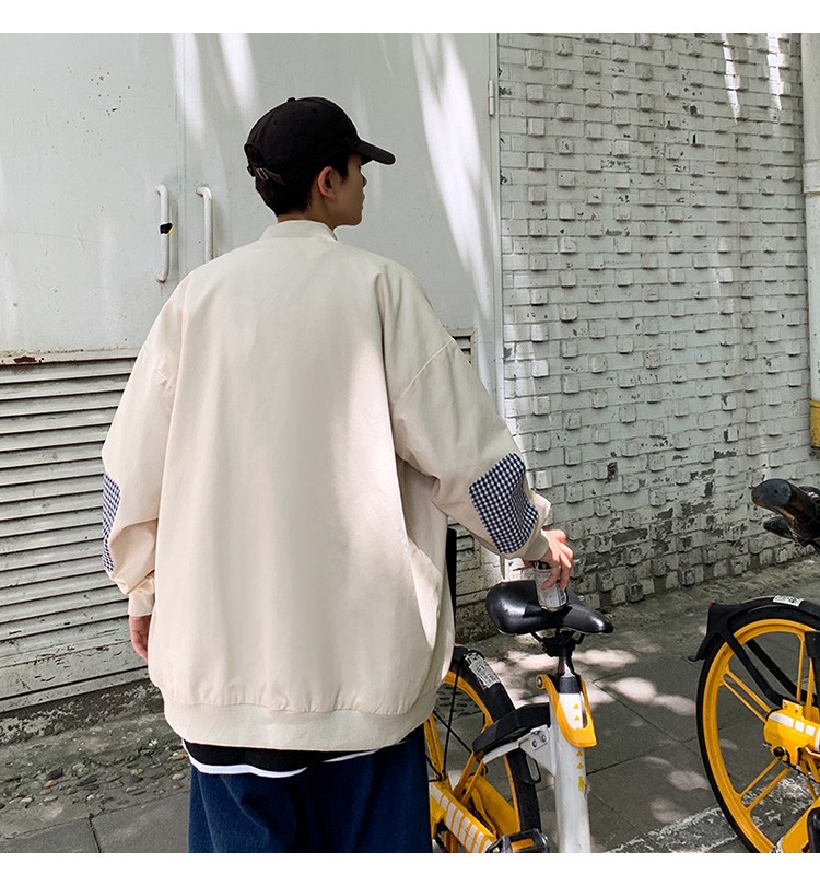 Baseball collar jacket, Hong Kong-style jacket, Japanese style trendy male student jacket, outdoor couple style, suitable for both men and women to wear detail image 11