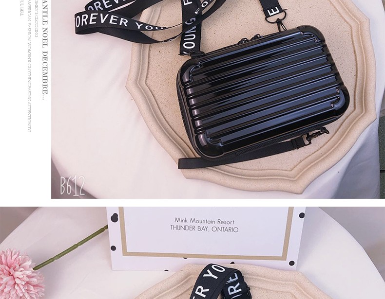 行李箱小包包女斜挎单肩个性手拿迷你密码箱旅行箱式盒子小方包详情图13