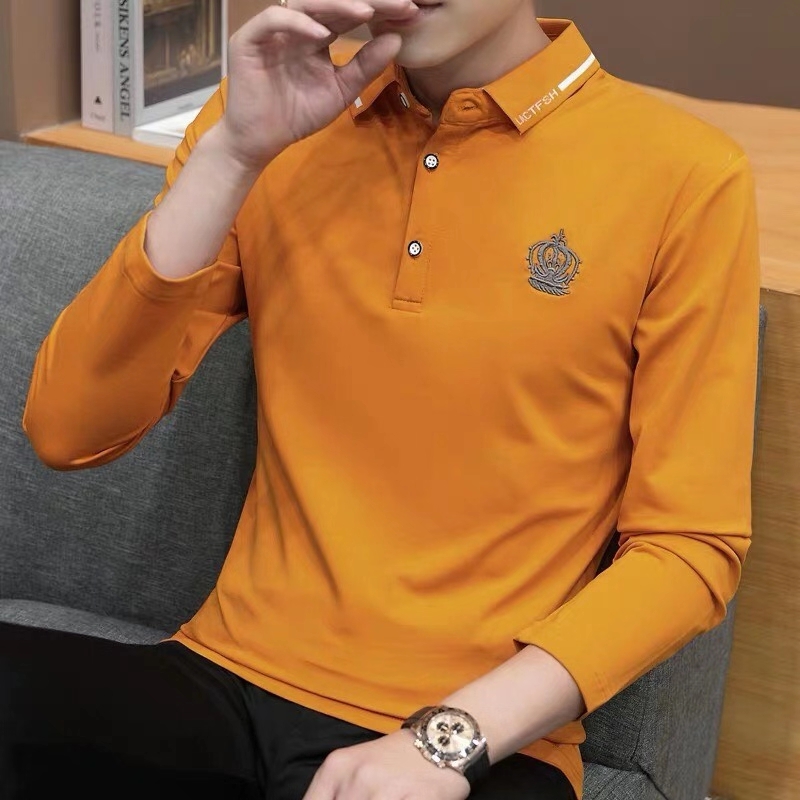 青少年时尚翻领长袖polo衫6621#。详情图7