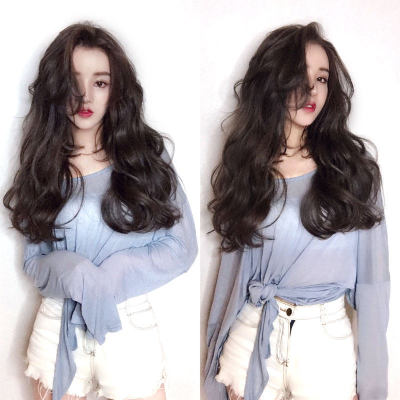 U-shaped wig for women, long curly hair with invisible and seamless hair extensions Specification image