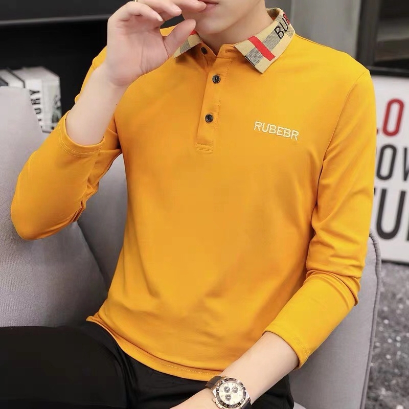 青少年时尚翻领长袖polo衫6618#。