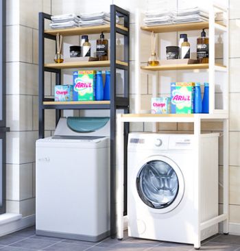 Washing machine storage shelf floor-to-floor clamshell open-roll floor-to-floor bathroom storage shelf on the shelf above the washing machine