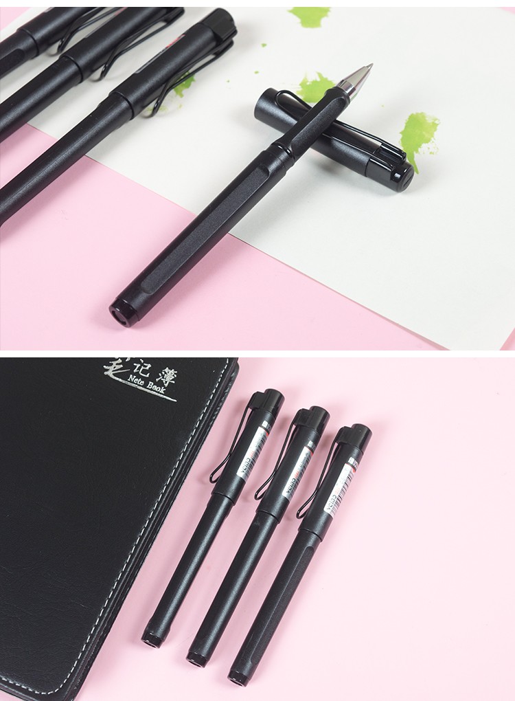 Vio A2 neutral black and green student office business instruction signature prescription Finance tipping pen U-shaped cap pic 6