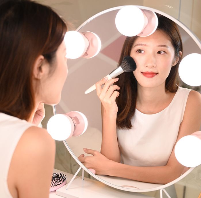 Rechargeable new endless dimming led mirror headlight bedroom touch sensor mirror front night light dressing light