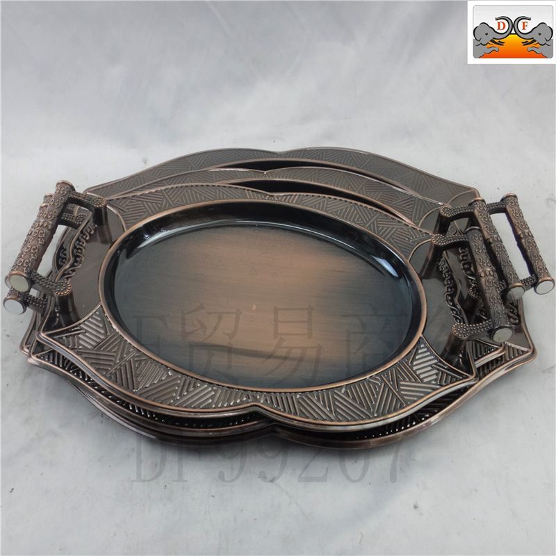DF99207 Egg-shaped rich plate double-ear tray Craft tray Kitchen Hotel supplies DF TRADING HOUSE