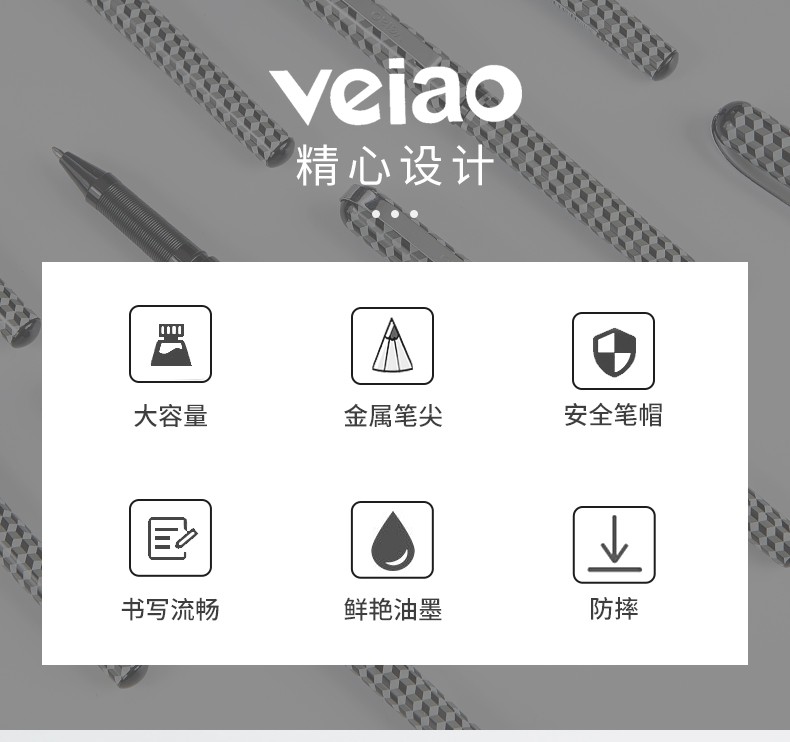 Vio 178 High-capacity business gel pen, High-end signature pen, Ballpoint pen, writing pen, contract pen pic 2