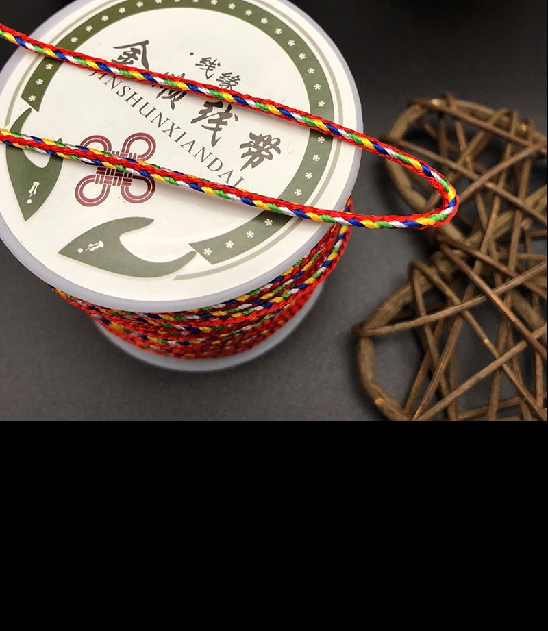 3.0MM multicolored rope Dragon Boat Festival egg loop rope bracelet necklace woven thread detail image 9