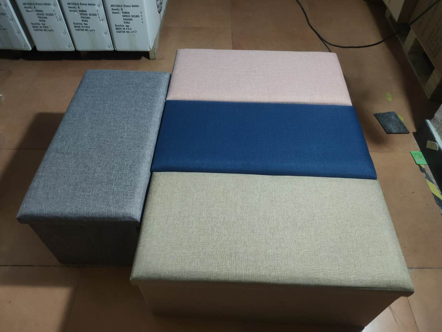 76*38麻布加强收纳凳详情图1