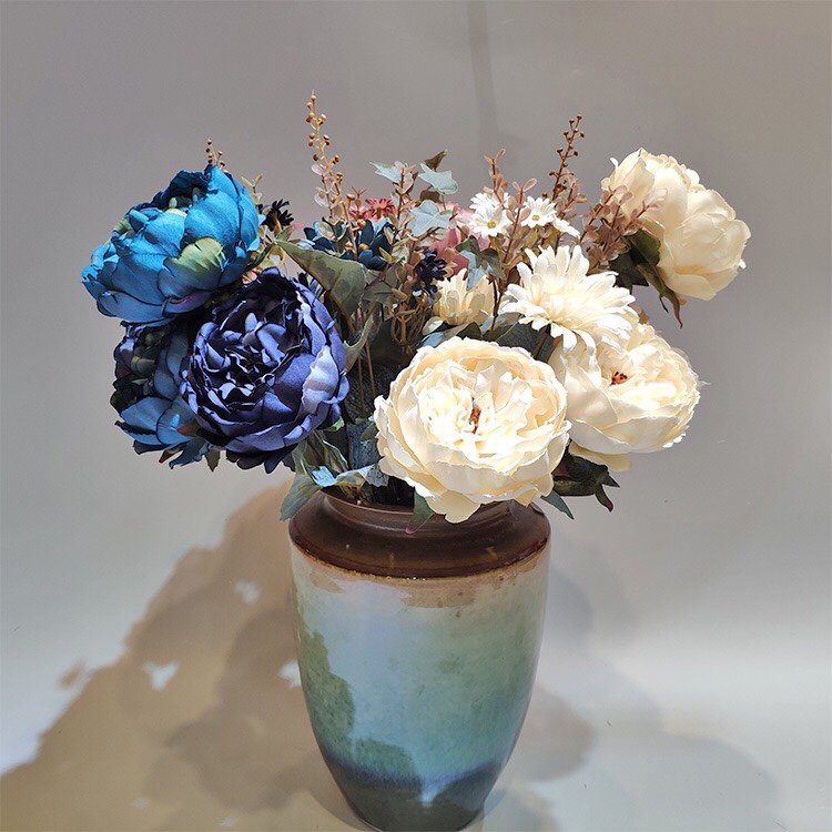 European Classic Peony Simulation Peony Bouquet Home Living Room Model Room Decoration full figure