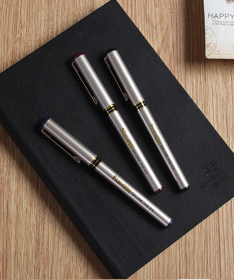 Five Thousand Years W-415 Golden Office Gel Pen 0.5mm in black, blue and red detail image 12