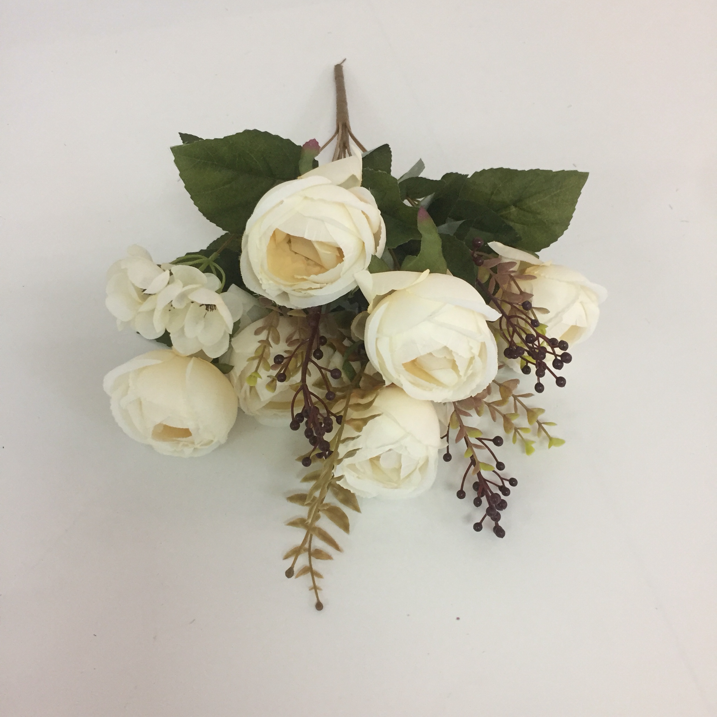 Red Michelia Rose Artificial Flower Rose Peony Camellia Holly Artificial Fake Flower details Picture