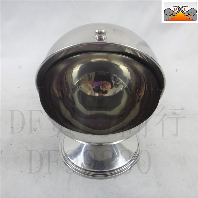 DF99230 stainless steel spherical sugar pot clamshell flavoring pot Sugar pot flavor pot Home reversible dump tank DF TRADING HOUSE