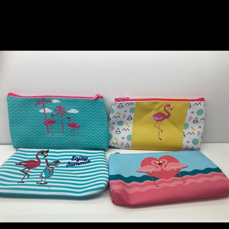 Flamingo flat pack pencil bag stationery bag thumbnail