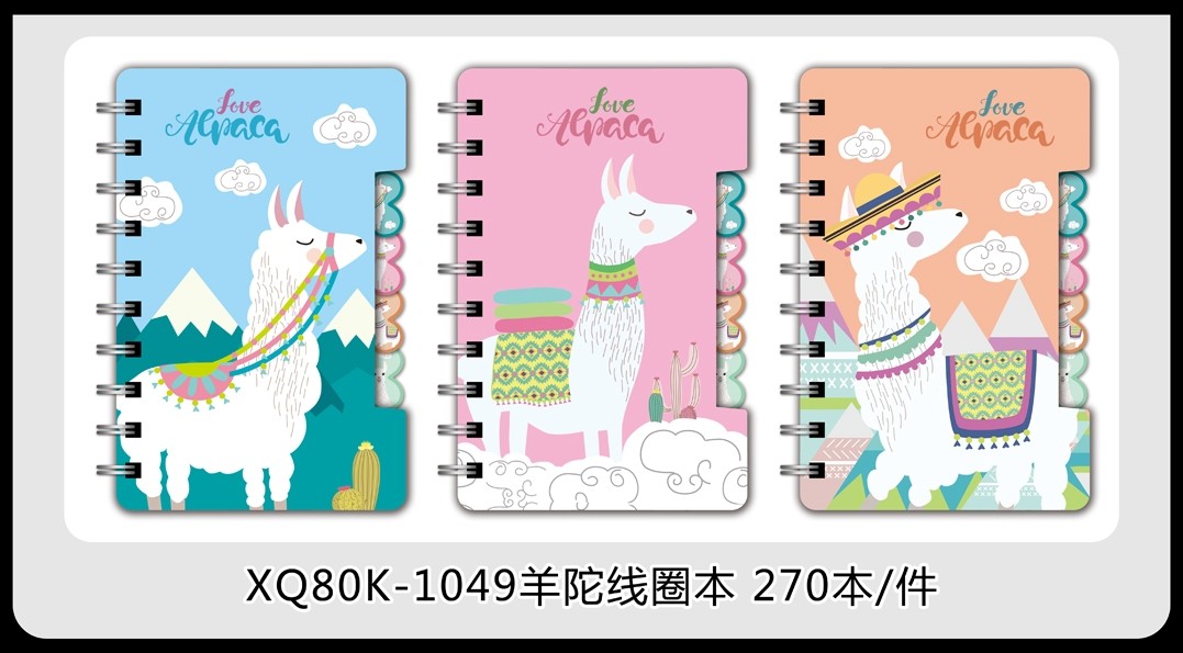 80K独角兽线圈本PP线圈本卡通小本子卡通环保线圈本线圈笔记本详情图5