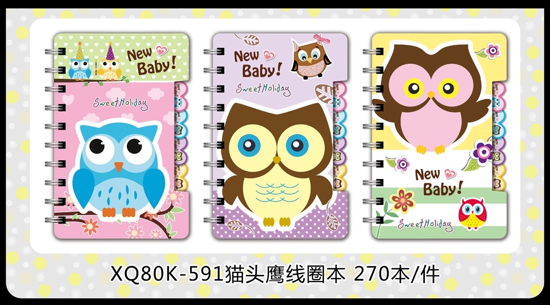 80K coil notebook, smiling face PP coil notebook, cartoon mini notebook, cartoon environmental protection coil notebook, coil notebook detail image 6
