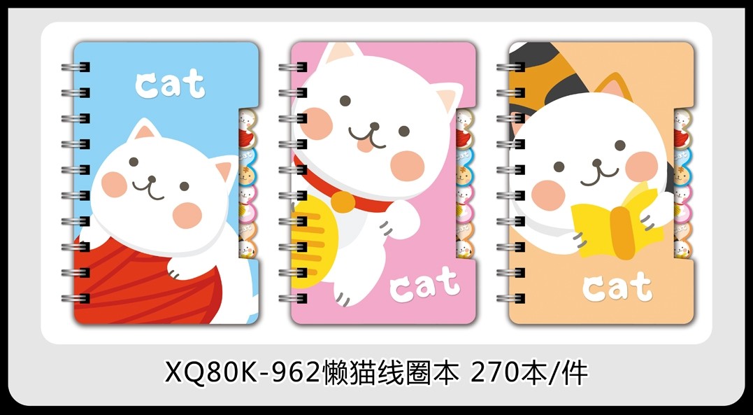 80K coil notebook, smiling face PP coil notebook, cartoon mini notebook, cartoon environmental protection coil notebook, coil notebook detail image 2