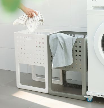 Plastic foldable portable laundry basket Bathroom laundry basket Dirty laundry basket Living room toy laundry basket