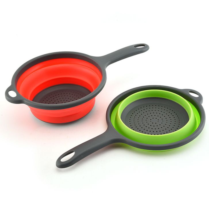 Kitchen telescopic folding fruit basket with handle folding draining basket, household vegetable washing basket, fruit and vegetable basket Specification image