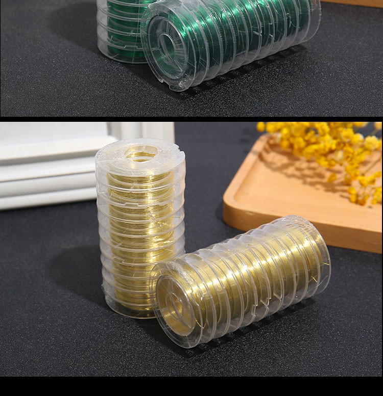 0.3MM彩铜铜丝线DIY手工缠绕线引线饰品发箍发钗定型线详情图4