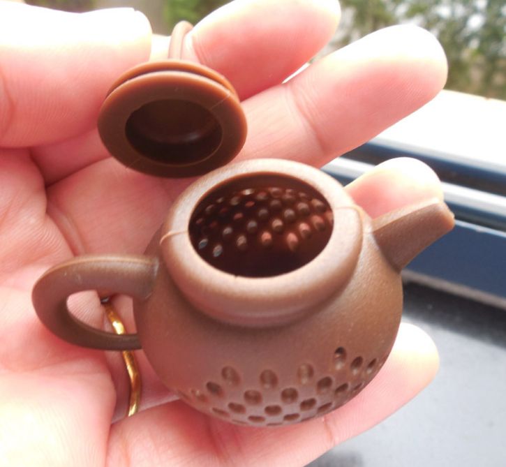 New silicone tea infuser teapot shaped water filter silicone tea separator Creative tea filter silicone tea leak