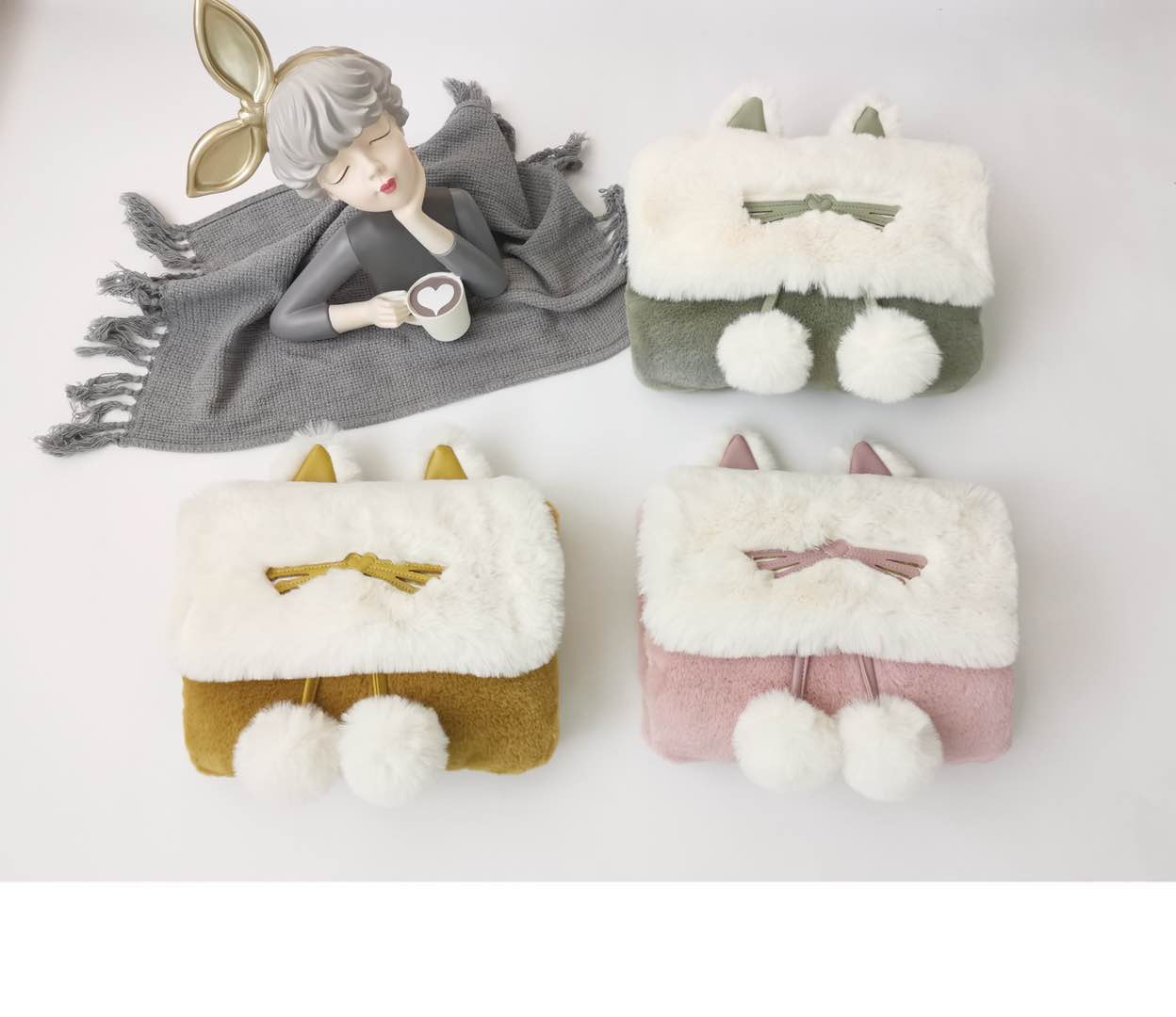 Hot Water bag Rechargeable hand warm bag cute plush electric warm bag cartoon pillow warm baby 22194