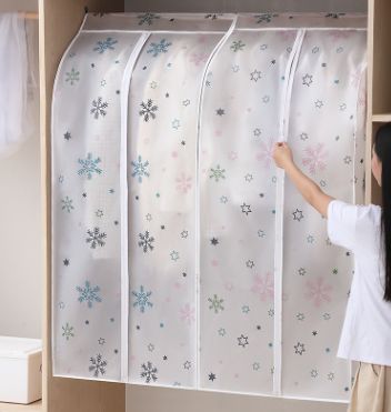 PEVA three-dimensional garment bag Wardrobe coat hanging bag Clothing dust cover Clothing cover dust cover dust bag