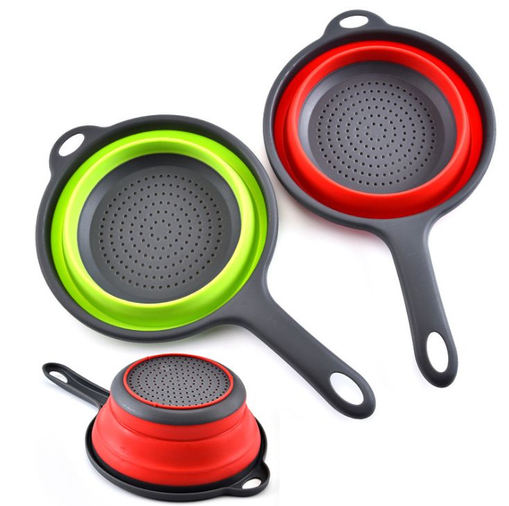 Kitchen telescopic folding fruit basket with handle folding draining basket, household vegetable washing basket, fruit and vegetable basket Application Scenario