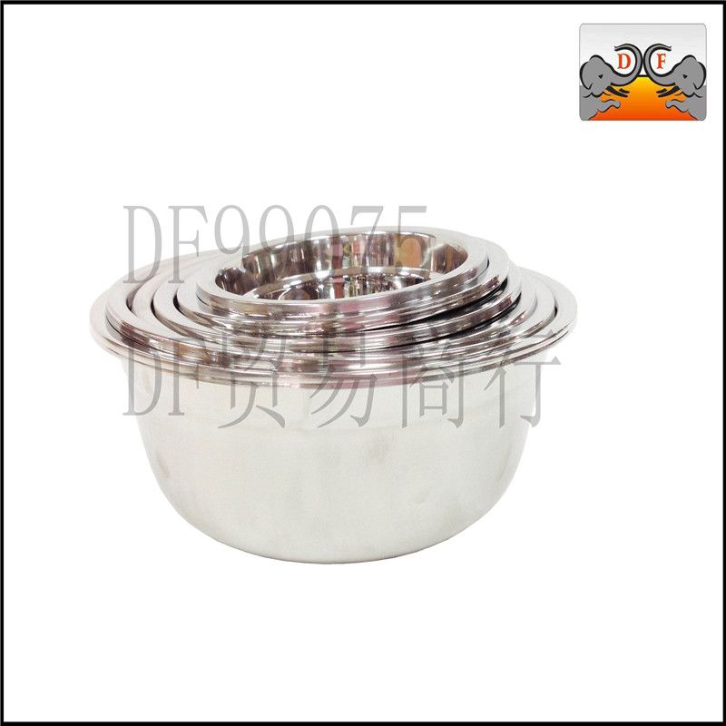 DF99075不锈钢无磁码斗不锈钢盆 无磁大反边调料缸加厚加深汤盆 不锈钢味斗 打蛋盆DF TRADING HOUSE