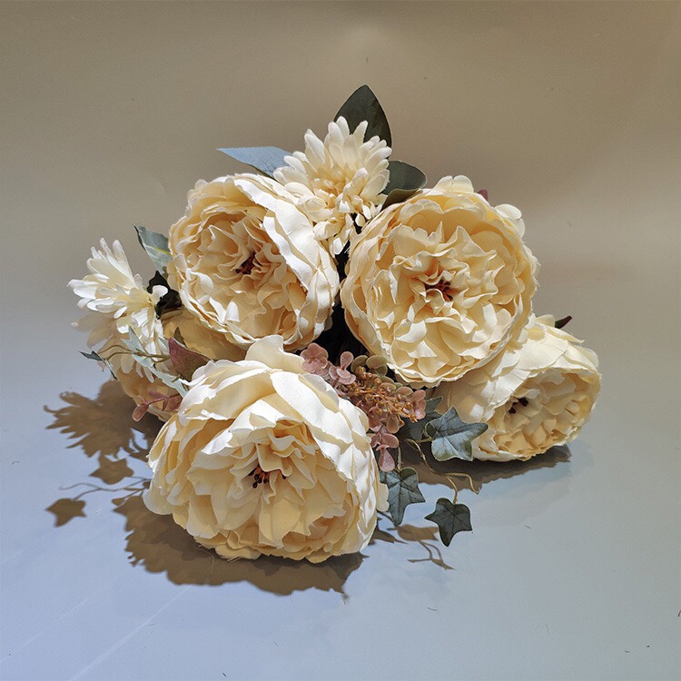 European Classic Peony Simulation Peony Bouquet Home Living Room Model Room Decoration undefined