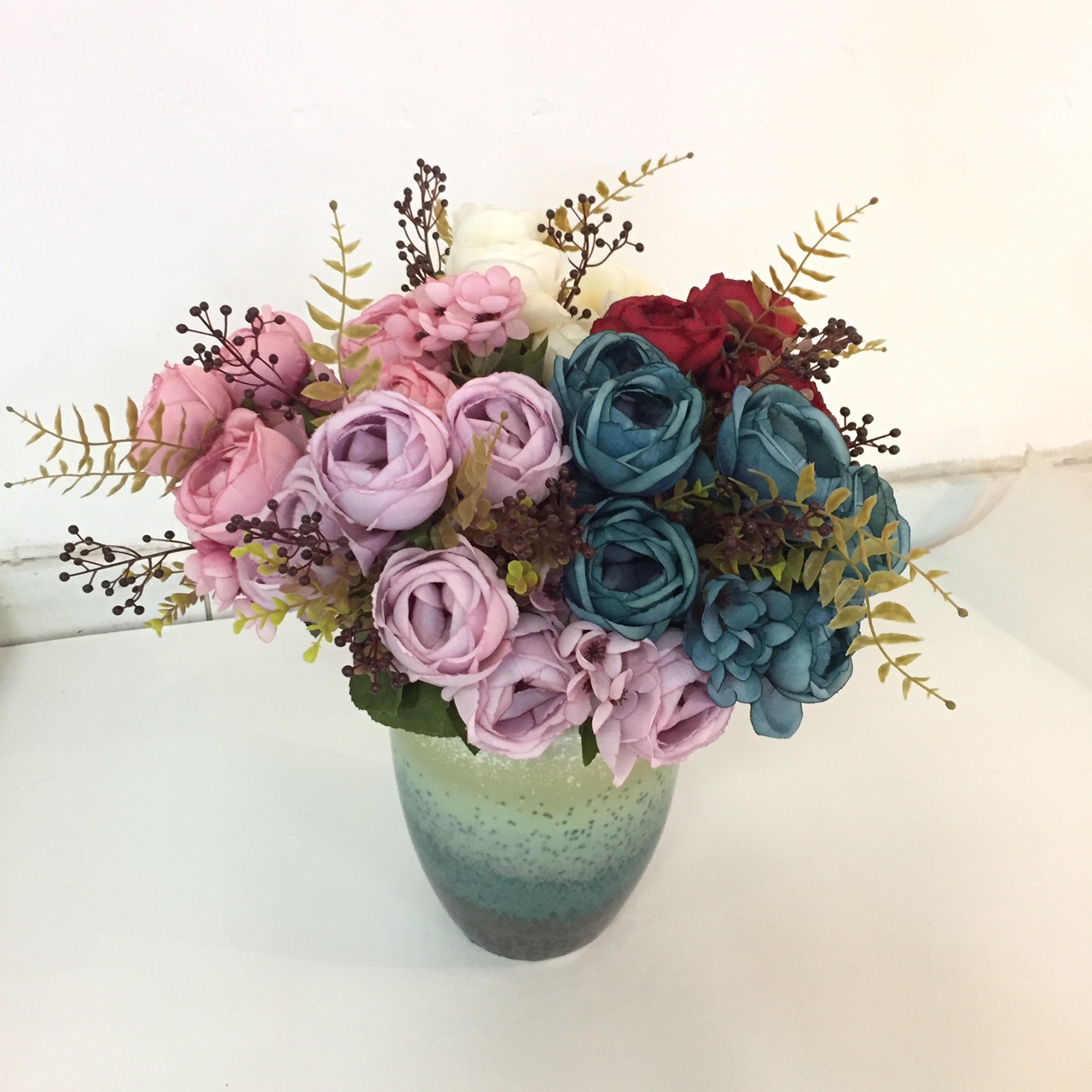 Red Michelia Rose Artificial Flower Rose Peony Camellia Holly Artificial Fake Flower